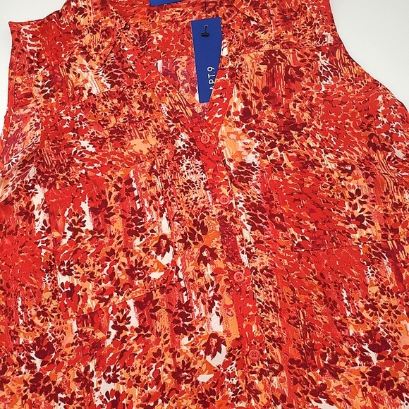 NWT Apt. 9 Y-Neck Sleeveless Blouse - Picture 7 of 7